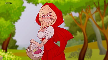 Caperucita Roja está en contra de que los chicos gasten su esperma, ¡y se cogió a este pobre tipo! ¡Caricatura Hentai!