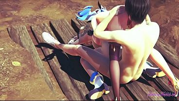 Genshin Impact Hentai - Tr&iacute;o con Barbara y Ganyu