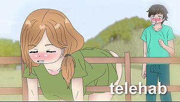 &iexcl;Me foll&eacute; a una chica atrapada en una valla! Anime porno 2d