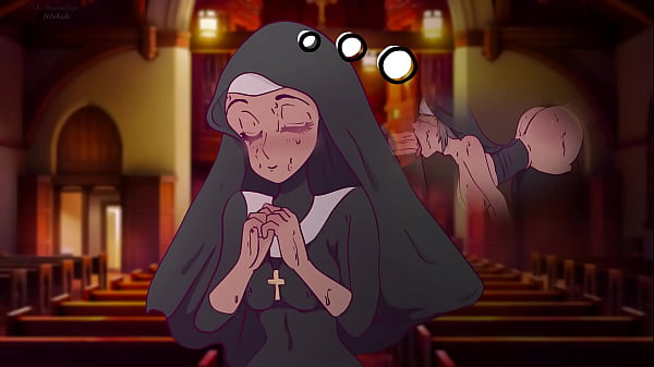 &iexcl;Una monja reza y presenta una enorme polla negra! Hentai, Dibujos animados ! 2025